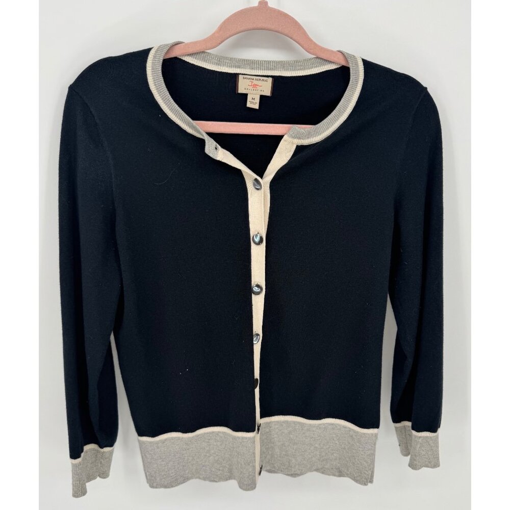 Banana Republic Issa London Collection Womens Silk Blend Cardigan Sweater